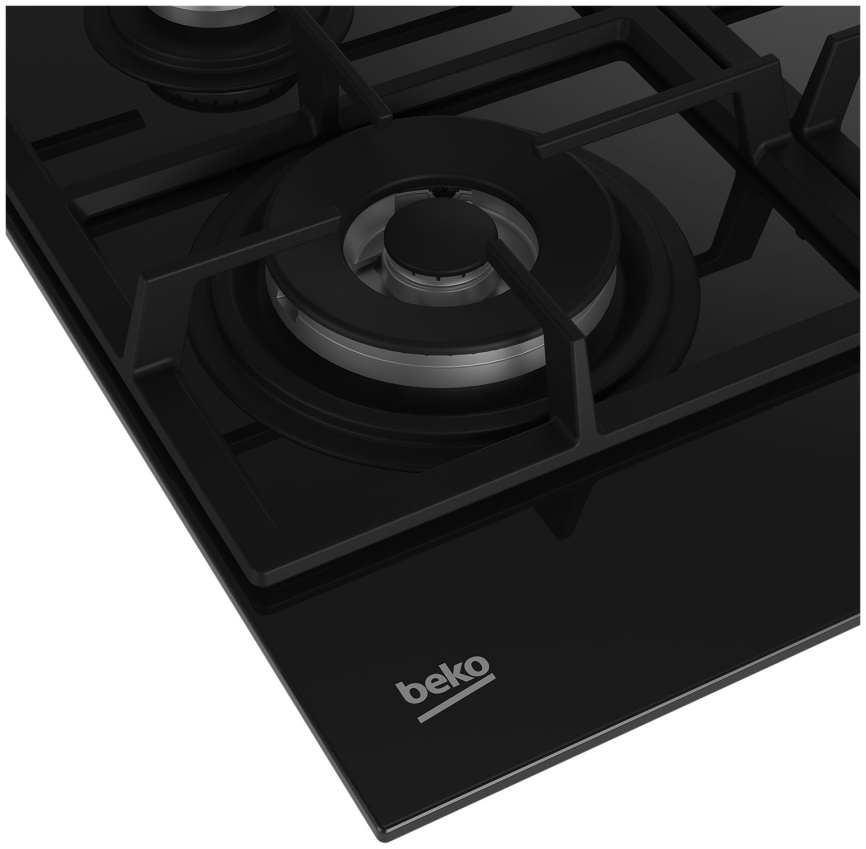 Газовая варочная панель Beko HILW 64225 S 58 см, 4 конфорки электроподжиг газконтроль, черный фото 6