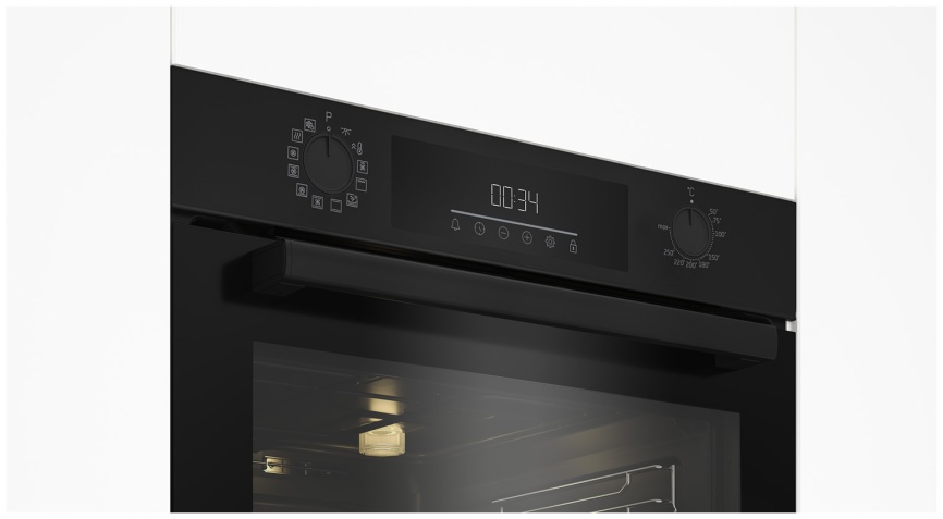 Электрический духовой шкаф Beko BBIM13301B 59 см, 72 л, гриль и конвекция, черный фото 4