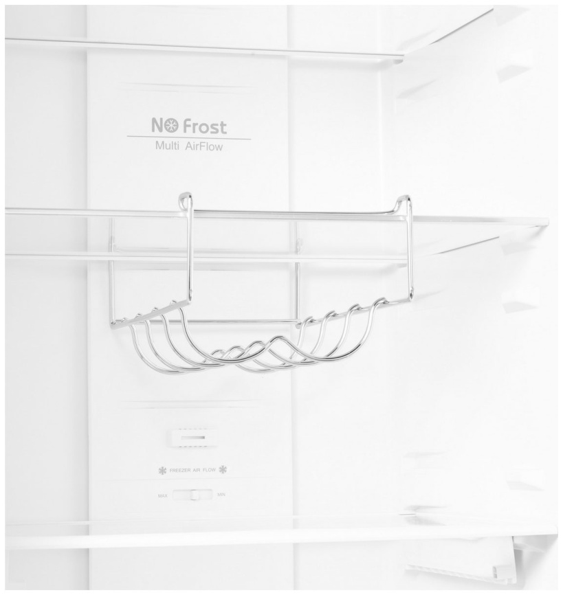 Двухкамерный холодильник Maunfeld MFF186NFRR No frost, красный фото 12