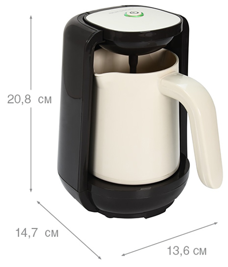 Кофеварка для приготовления турецкого кофе (электрическая турка) Oursson TC0250/IV (Слоновая кость) фото 7