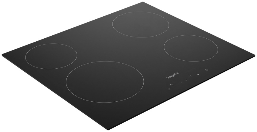Электрическая варочная панель Hotpoint HR 6T1 C 59 см, 4 конфорки стеклокерамика, черный фото 3