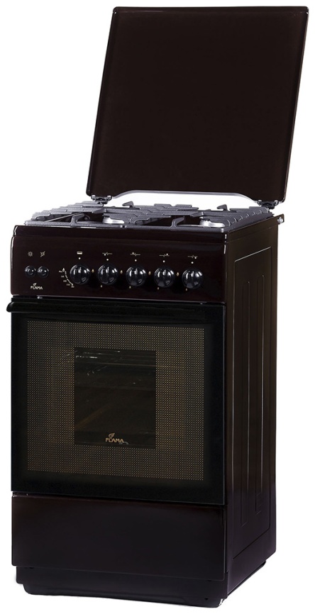 Газовая плита Flama FG 24227В 50 см, 50 л, 4 конфорки, коричневый фото 1