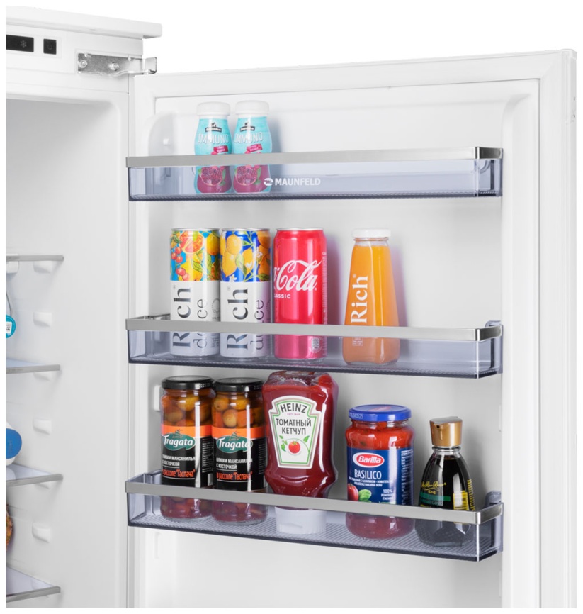 Встраиваемый двухкамерный холодильник Maunfeld MBF19369NFWGR LUX Inverter No frost, белый фото 9
